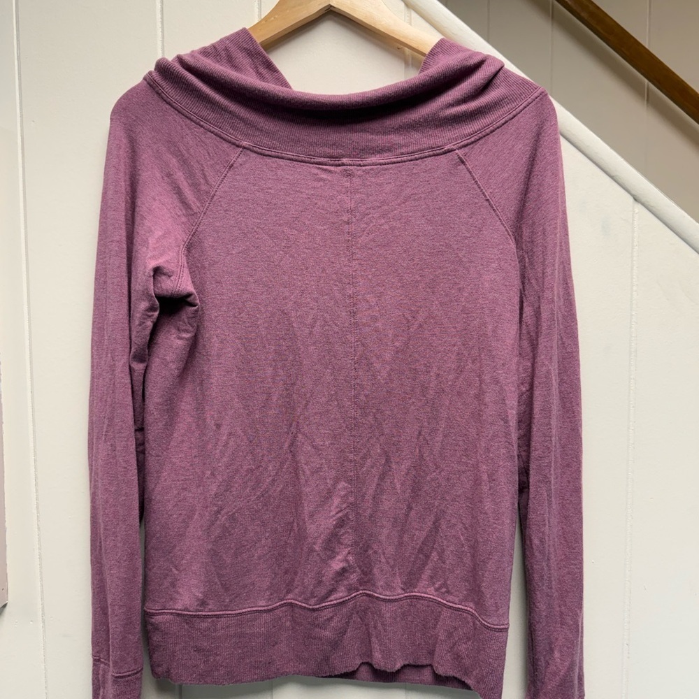 Athleta Studio Barre Sweatshirt in Dark Sugarplum Size XS - Picture 2 of 4